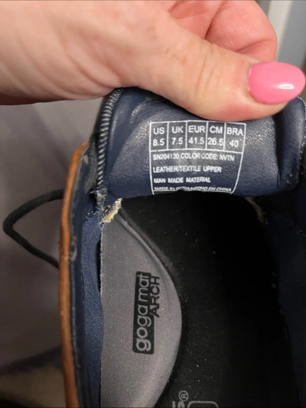 Skechers Navy and Brown Two-Tone Lace-Up Derby Shoes
